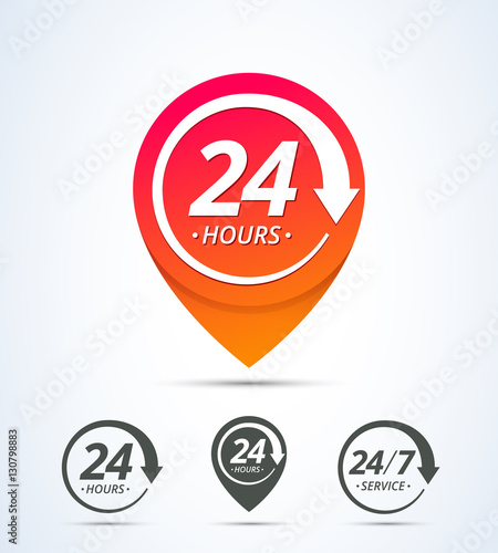 24 hours pointer icon