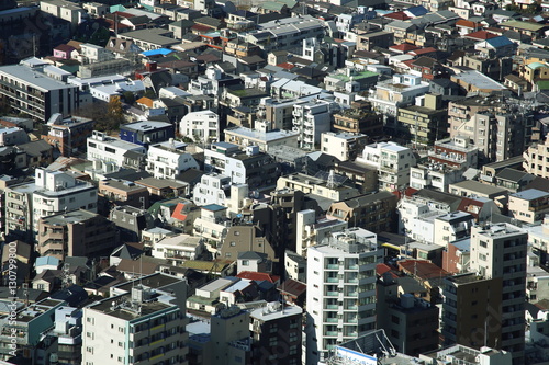 capital city of Japan view with Shinjuku districts