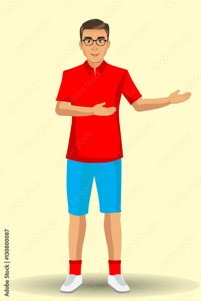 illustration of a young handsome man in sport uniform , with standing position. illustration of a young handsome man in sport uniform , with standing position.