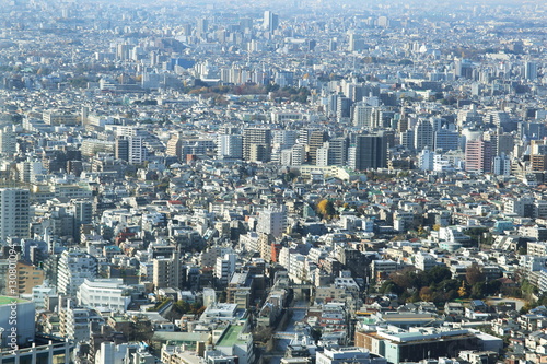 aerial view of Shinjuku district modern architecture,Tokyo, Japan