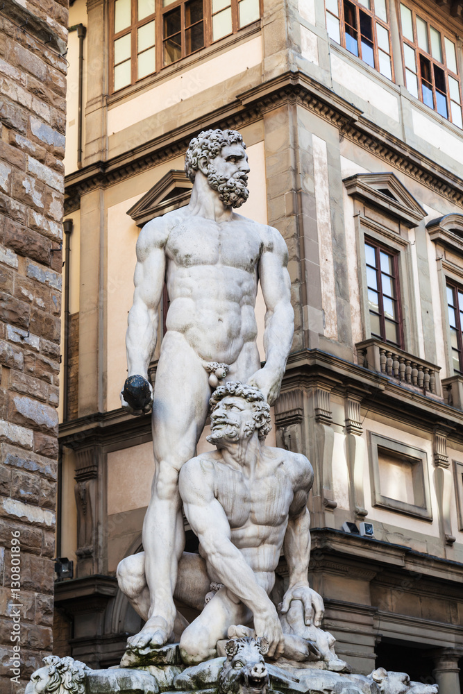 statue Hercules and Cacus on Piazza della Signoria statue Hercules and Cacus on Piazza della Signoria