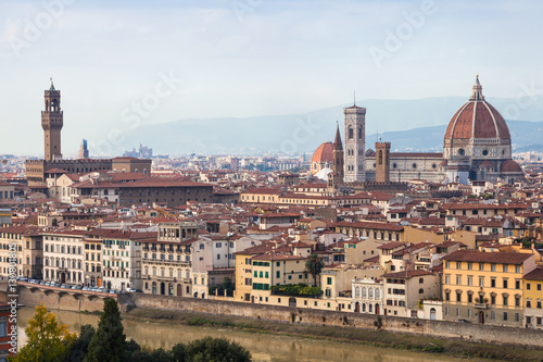 above view of old town in Florence