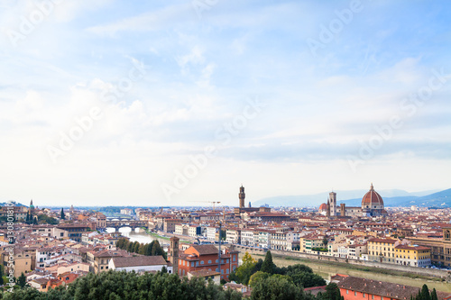 blue sky over Florence city