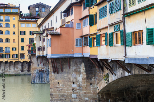 houses on ponte vecchio in Florence city in autumn