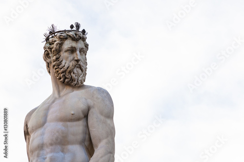 Neptune sculpture of fountain of neptune close up