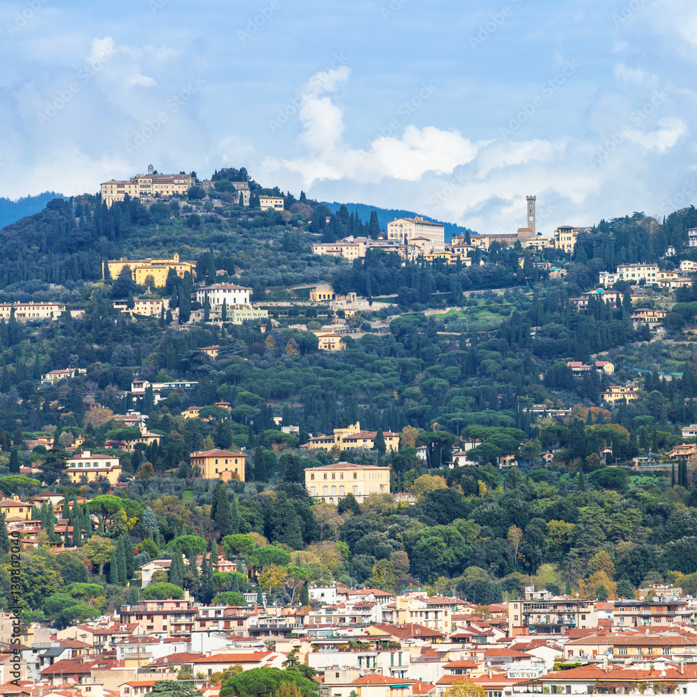Fiesole town above Florence city