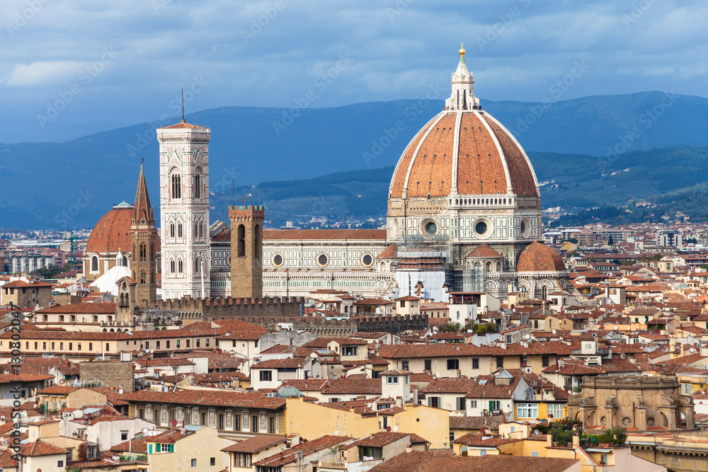 view of Duomo in Florence town