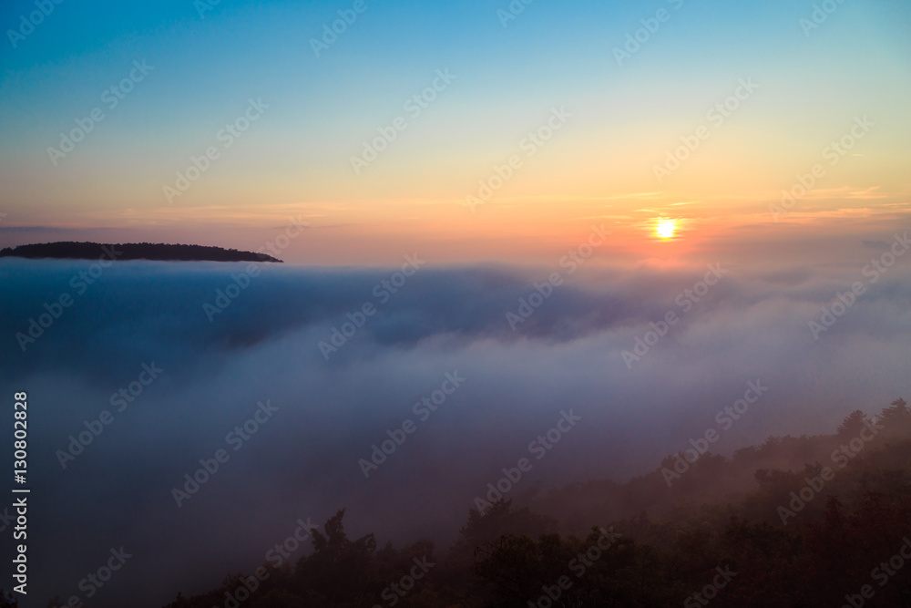 Foggy autumn evening in Val Rosandra Foggy autumn evening in Val Rosandra
