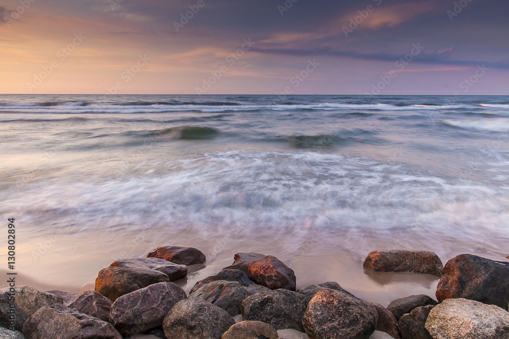 beautiful view of the Baltic Sea to the Polish town Rozewie beautiful view of the Baltic Sea to the Polish town Rozewie