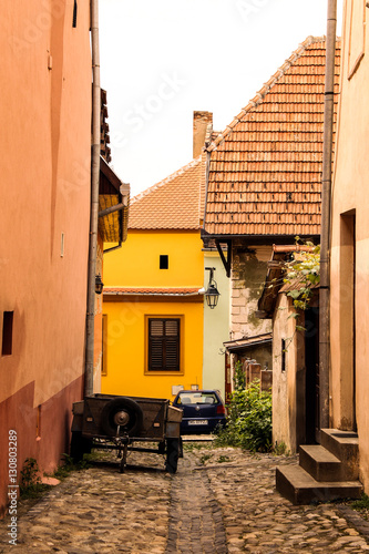Fototapeta Naklejka Na Ścianę i Meble -  medieval street  colours