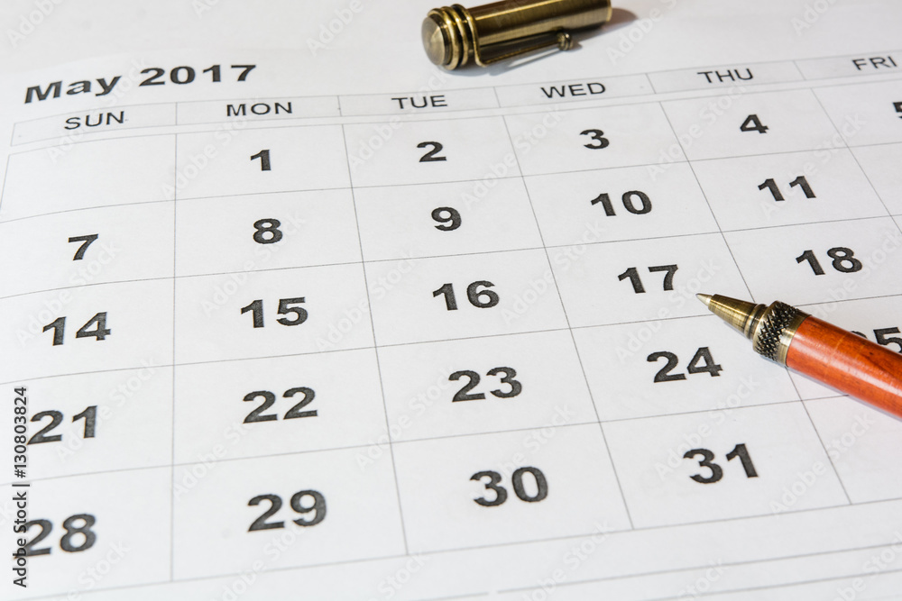 Analysis of a calendar May Analysis of a calendar May