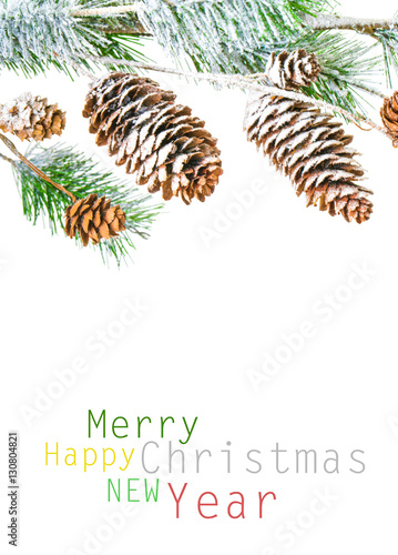Christmas decoration on white background