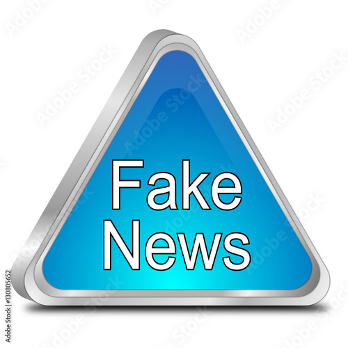 Fake News warning sign - 3D illustration