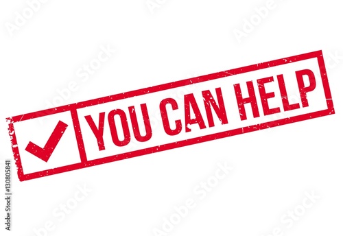 You Can Help rubber stamp