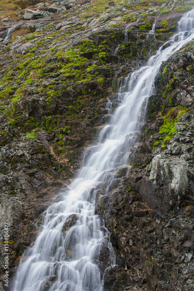 Waterfall in Tatra mountains. Morskie oko.