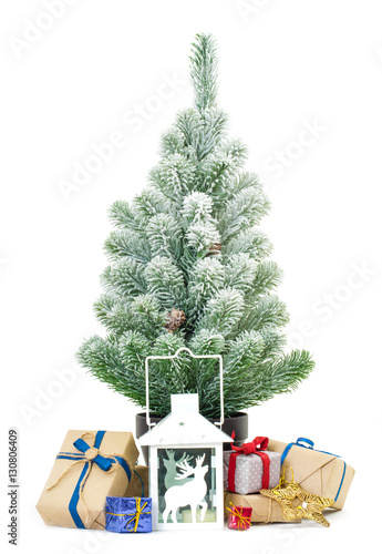 christmas tree isolated on a white background
