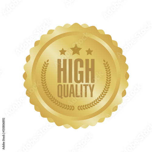 Vector High Quality Gold Sign, Round Label