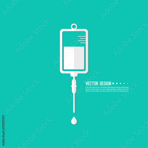 Vector iv bag icon.