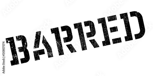 Barred rubber stamp