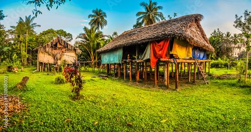 Wooden houses in Avatip