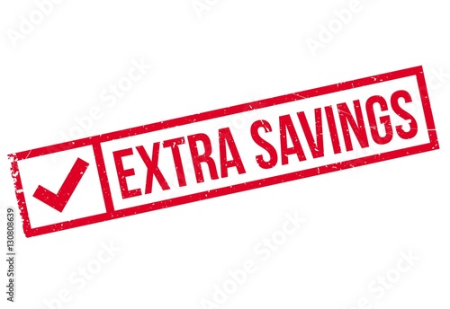 Extra Savings rubber stamp