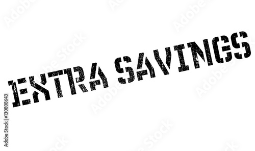 Extra Savings rubber stamp