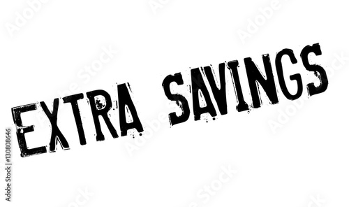Extra Savings rubber stamp