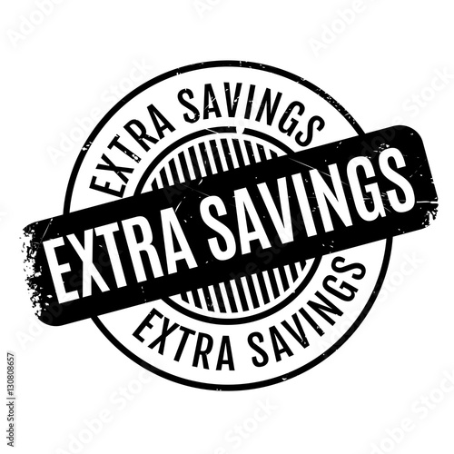 Extra Savings rubber stamp