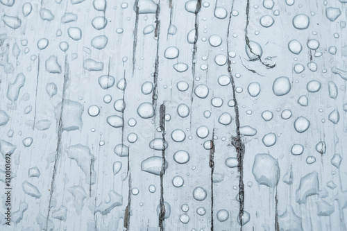 water drop on a wooden background