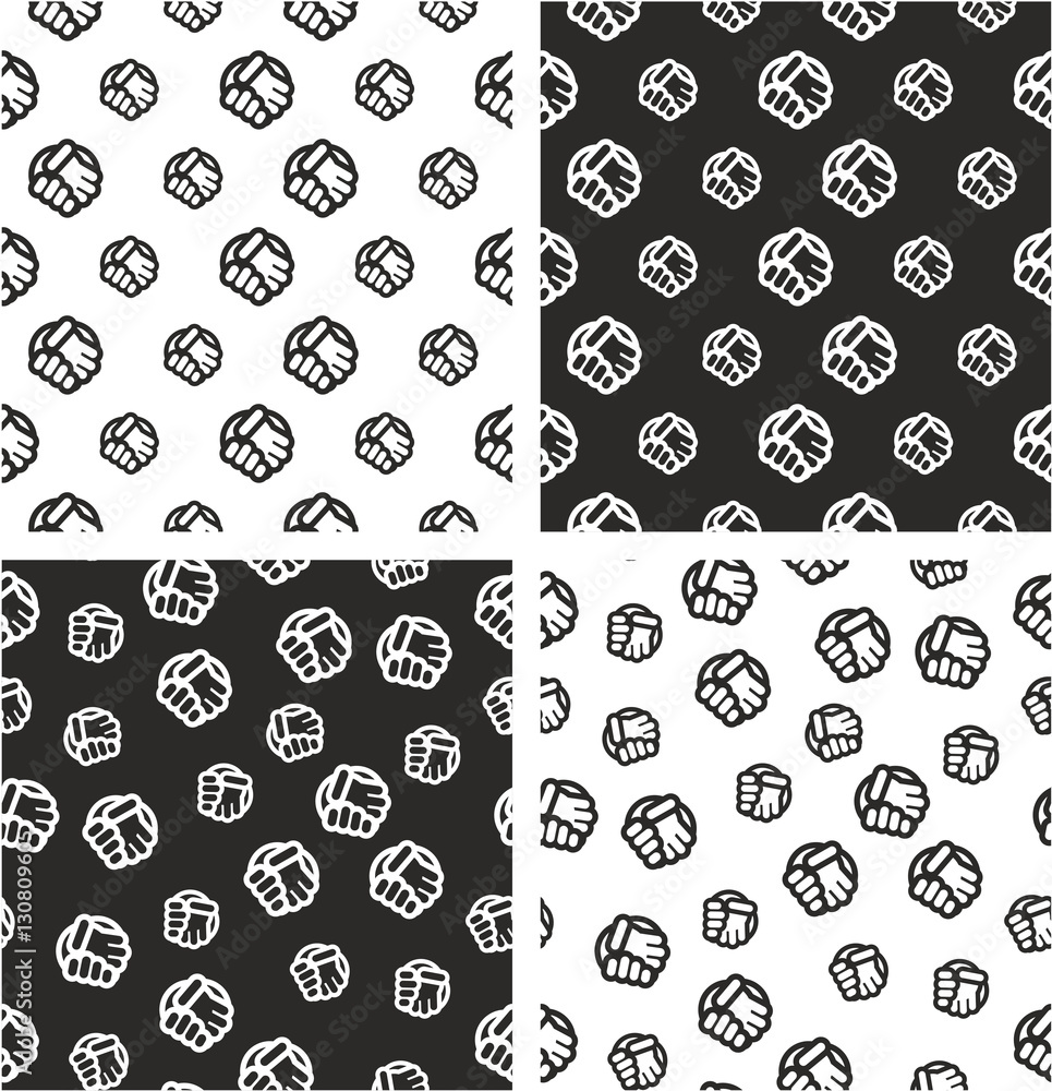 Handshake Big & Small Aligned & Random Seamless Pattern Set Handshake Big & Small Aligned & Random Seamless Pattern Set