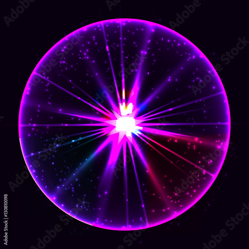 Abstract plasma sphere. Vector illustration contains transparenc photo