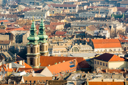 aerial views from budapest, hungary