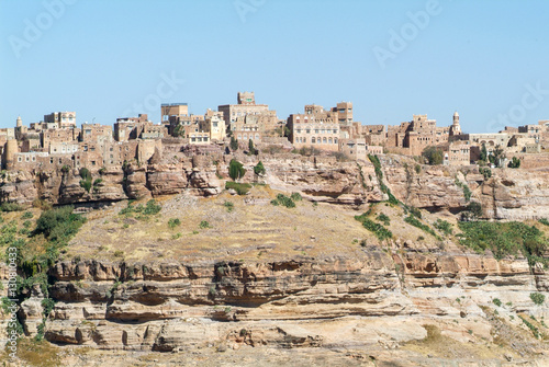 Red rocks and decorated old houses of Kawkaban fortified city
