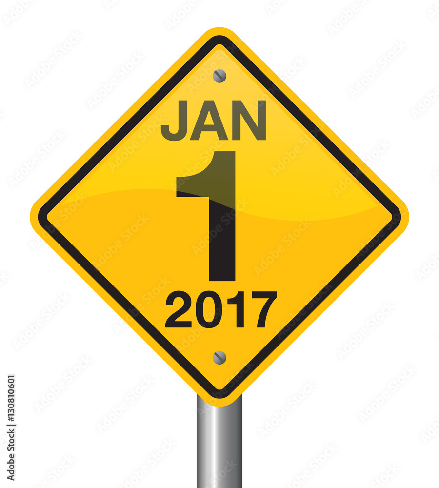 Happy New Year 2017 road sign Happy New Year 2017 road sign