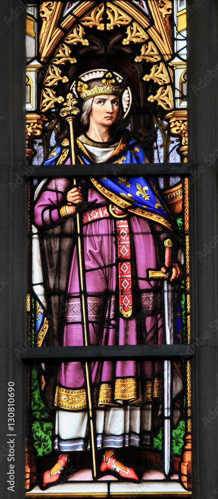 Obraz premium King Louis IX, Saint Louis - Stained Glass
