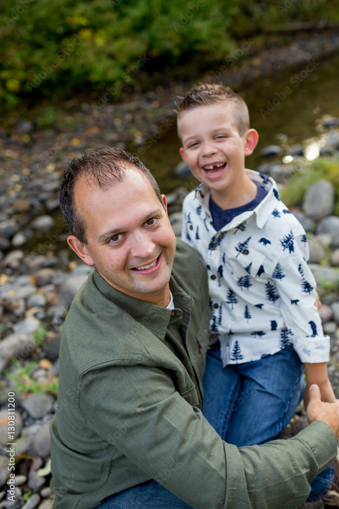 Young Boy With Father Young Boy With Father