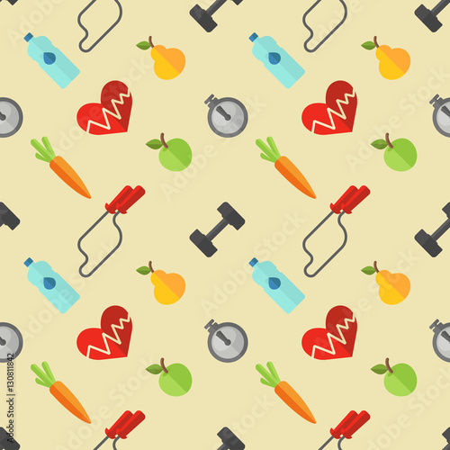 Healthy lifestyle. Vector wellness concept