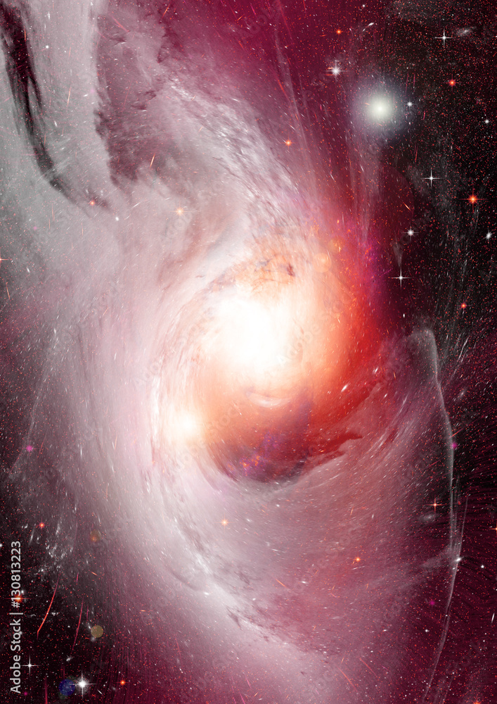 Stars, dust and gas nebula in a far galaxy Stars, dust and gas nebula in a far galaxy