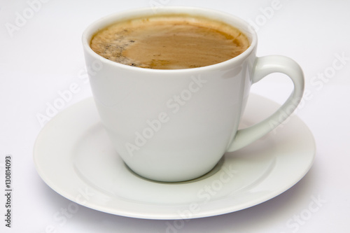 Fototapeta Naklejka Na Ścianę i Meble -  white cup with espresso coffee isolated on white