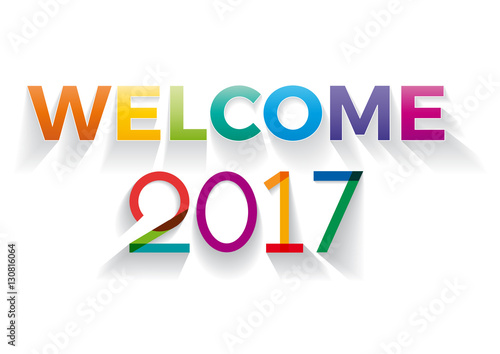 welcome 2017 creative colorful text