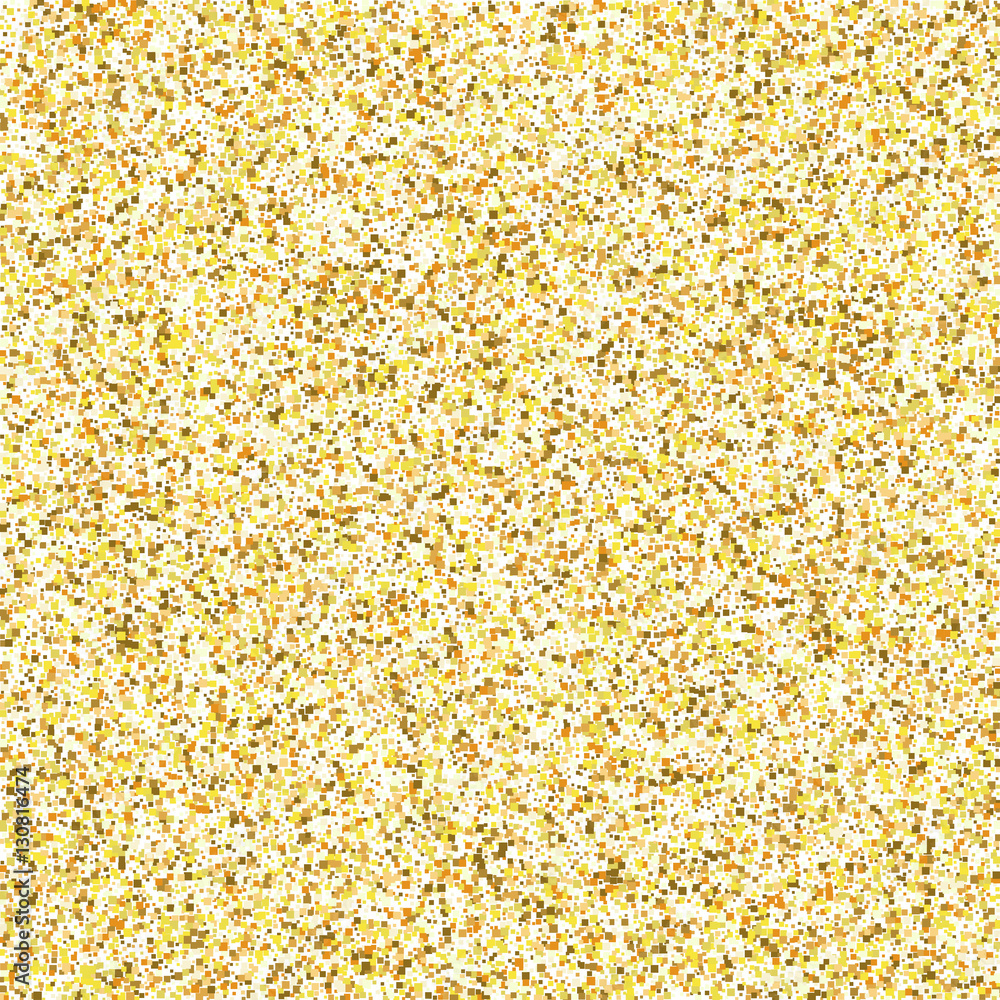 Gold glitter texture isolated on golden background