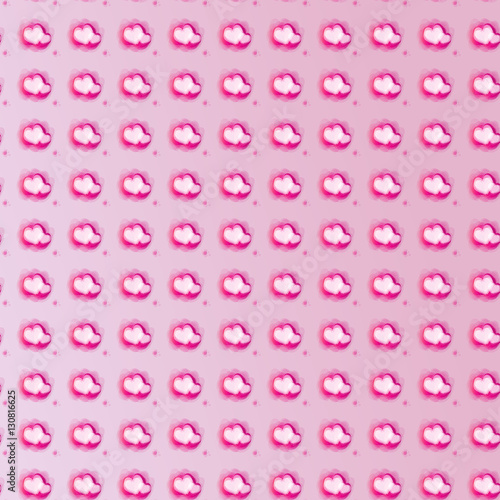 Seamless heart-shape pattern is created for Valentine's Day concept