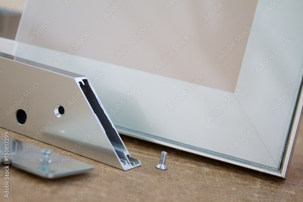 Furniture accessories. Metal profiles of different sizes and shapes. Furniture accessories. Metal profiles of different sizes and shapes.