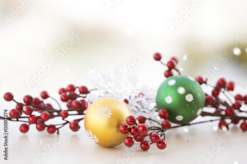 winter background  Christmas decorations