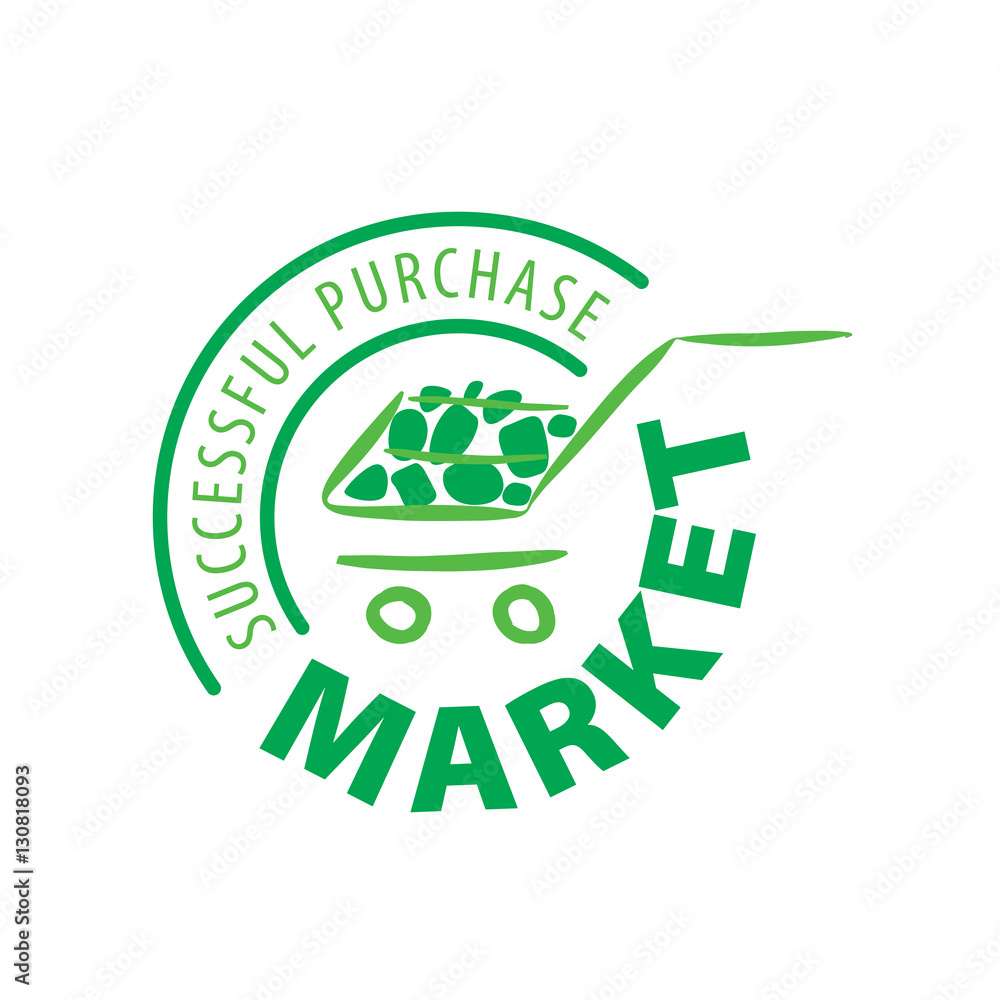 Obraz premium vector logo market