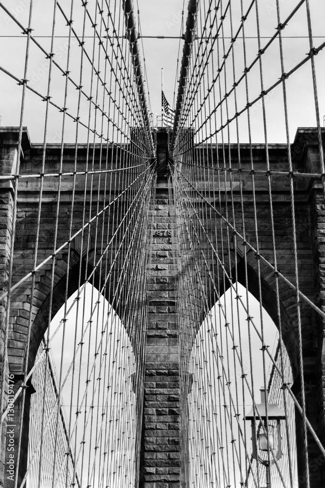 Obraz premium Detail Of Brooklyn Brige / New York
