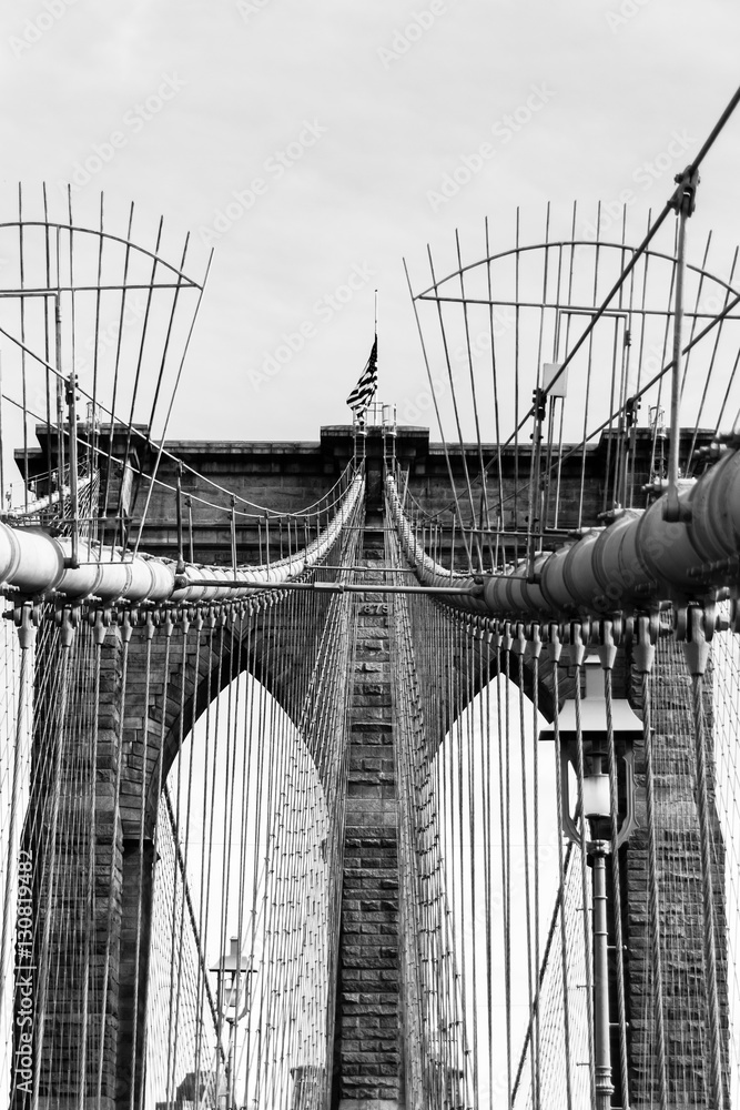 Obraz premium Detail Of Brooklyn Brige New York