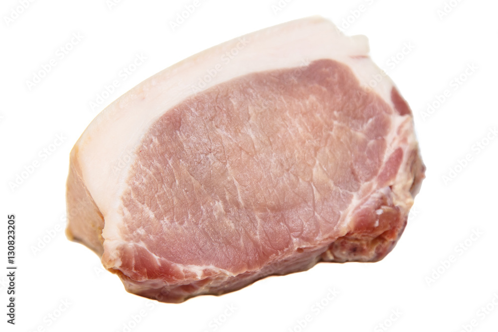 Raw pork loin boneless, isolated object. Raw pork loin boneless, isolated object.