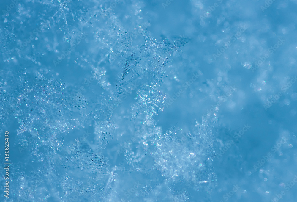 Fototapeta premium christmas blue snow, winter background