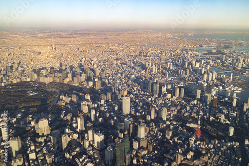 Aerial photograph from over Tokyo Japan, 2016/12/17